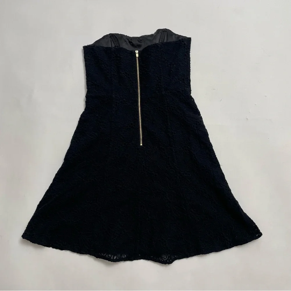 LILLY PULITZER black lace strapless cocktail dress - Picture 2 of 6
